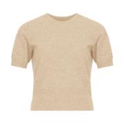 Maison Margiela Beige Stickad Crew Neck Sweater Beige, Dam