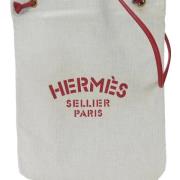 Hermès Vintage Pre-owned Canvas axelremsvskor White, Dam