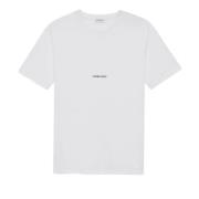 Saint Laurent Vita T-shirts och Polos Lättvikts Jersey White, Dam