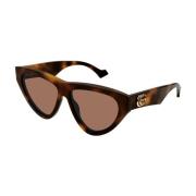 Gucci Stiliga solglasögon för vardagsbruk Brown, Unisex