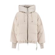 Duno Kort Oversized Dunjacka Beige, Dam