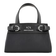 Armani Exchange Svart axelväska med logotyp Black, Dam