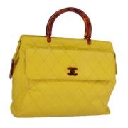 Chanel Vintage Pre-owned Laeder handvskor Yellow, Dam