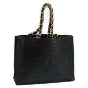 Chanel Vintage Pre-owned Laeder totevskor Black, Dam