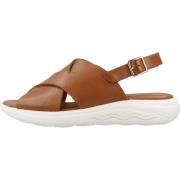 Geox Stiliga platta sandaler för kvinnor Brown, Dam