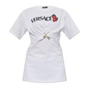 Versace T-shirt med applikationer White, Dam