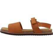 Geox Leuca Flat Sandaler Brown, Dam