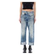 R13 Blå Casual Jeans Oversize Stil Blue, Dam