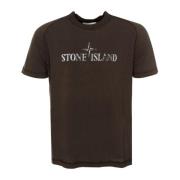 Stone Island Casual Logo Print T-Shirt Gray, Herr