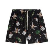 Palm Angels Pin Up Swimshorts Black, Herr