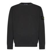 Stone Island Grå Diagonal Bomullsfleece Sweatshirt Gray, Herr