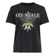 Only Lucy Stage T-shirt Black, Dam