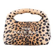 Marc Jacobs Svart Cheetah Mini Sack Handväska Brown, Dam