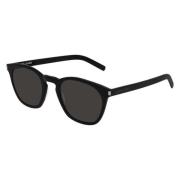 Saint Laurent Svart Slim Solglasögon SL 28 Black, Herr