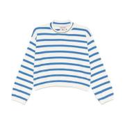 Semicouture Vit Mock Neck Sweater Blue, Dam