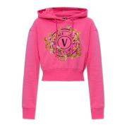 Versace Jeans Couture Sweatshirt med tryck och skimrande paljetter Pin...