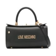 Love Moschino Svart Twist-Lock Axelväska Black, Dam