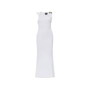 Versace Jeans Couture Räfflad bandklänning White, Dam