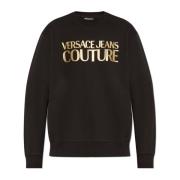 Versace Jeans Couture Sweatshirt med tryckt logotyp Black, Herr