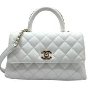 Chanel Vintage Pre-owned Laeder handvskor White, Dam