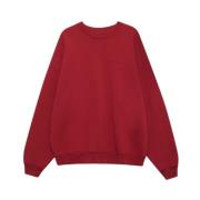 Anine Bing Oversized Rund Hals Sweatshirt Red, Dam