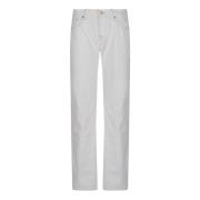 7 For All Mankind Raka, raka raka Straight Jeans White, Dam