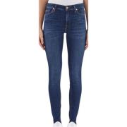 7 For All Mankind Supersmala Svarta Skinny Jeans Blue, Dam