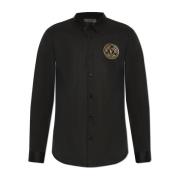 Versace Jeans Couture Skjorta med tryckt logotyp Black, Herr