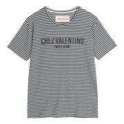 Valentino Garavani Blå T-shirts och Polos med Chez Valentino Print Blu...