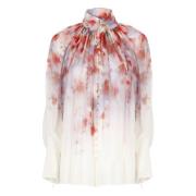 Zimmermann Blommigt mönster hög hals blus Multicolor, Dam