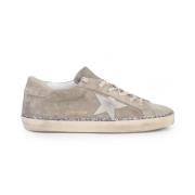 Golden Goose Beige mockasneakers med glitterrand Gray, Dam