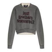 Dsquared2 Sweatshirt med en vintageeffekt Gray, Dam