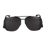 Saint Laurent Läder Spoiler Solglasögon Black, Herr