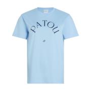 Patou Blå Crew Neck Kortärmad Topp Blue, Dam