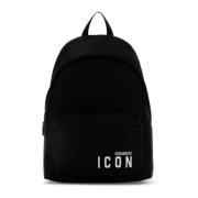 Dsquared2 Svart Be Icon Ryggsäck Black, Herr