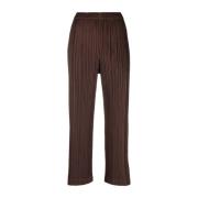 Issey Miyake Stiliga Casual Byxor för Män Brown, Dam