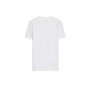 Sportmax Klassisk Vit T-shirt med Rund Hals White, Dam