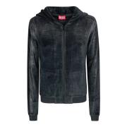 Diesel Elegant Quarter Zip Sweater Black, Dam