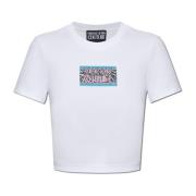 Versace Jeans Couture Tryckt T-shirt White, Dam