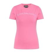 Versace Jeans Couture T-shirt med logotyp Pink, Dam