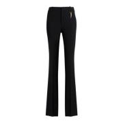 Roberto Cavalli Tiger Tooth Tailored Flared Pants Black, Dam