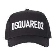 Dsquared2 Logo Cap med Justerbar Rem Black, Herr