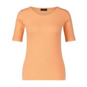 Marc Cain Räfflad T-shirt Orange, Dam