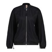 Duno Mesh Blouson med dragkedjefickor Black, Dam