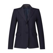 Windsor Elegant Ull Stretch Blazer Blue, Dam