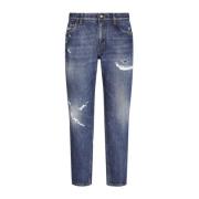 Dolce & Gabbana Blå Denim Straight Jeans Aw24 Blue, Herr