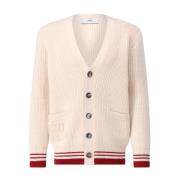 Ami Paris Ull Cardigan med College Look Beige, Herr