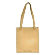 Chanel Vintage Pre-owned Laeder chanel-vskor Beige, Dam