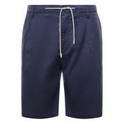 Eleventy Blå Bermuda Dragsko Shorts Blue, Herr