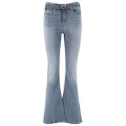 Pinko Vintage Flared High Waist Jeans Blue, Dam